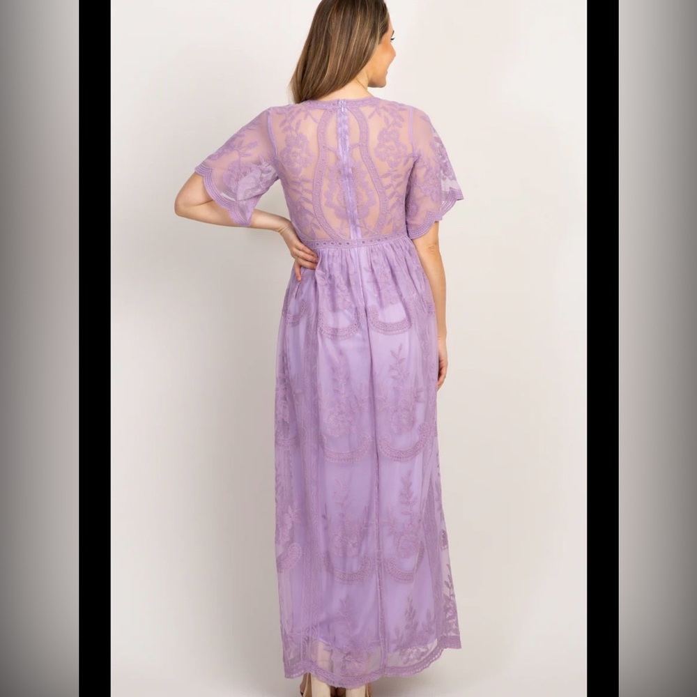 Kori Lavender Sheer Maxi Dress